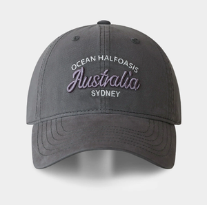 Casquette de baseball en coton souple avec broderie Australie Sydney, style décontracté, non structurée, pour l'extérieur, personnalisable en broderie et couleur - Product Image 1