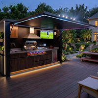 Armoires de cuisine modernes en acier inoxydable 304 pour l'extérieur, avec design modulaire, taille personnalisable
