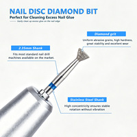 Fraise de polissage en diamant en forme de papillon pour la préparation des ongles, résistante à la chaleur et anti-corrosion, pour l'élimination de l'excès de gel