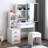 Meubles de maison, nouvelle conception, prix bas, coiffeuse tendance en MDF, table de maquillage pour filles