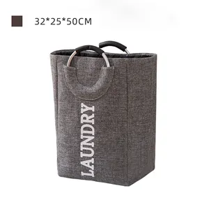2023 hot selling Foldable for Washing Storage Large Laundry Hamper Bag with Handles, Collapsible Dirty Clothes Basket Tall