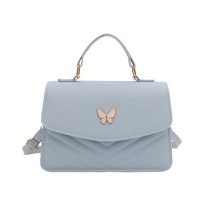 Bolsos de Hombro para Mujer, Bolsos de Mano Acolchados con Diseño de Mariposa en PU, Bolsos Cruzados Cuadrados Pequeños para Mujer, Lindos Bolsos de Mano para Dama - Product Image 1