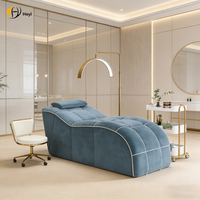 Lit de massage facial et de pose de cils incurvé de luxe, couleur personnalisée, pour salon de beauté