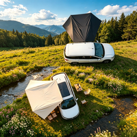 Auvent de voiture pour camping, abri solaire universel pour SUV, tente imperméable anti-UV pour fourgonnette, camping-car, caravane, tissu Oxford 300D