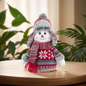 Décorations de Noël : Calendrier Bonhomme de Neige, Figurines en Peluche pour Vitrine, Décoration Festive pour Salon et Maison - Product Image 3