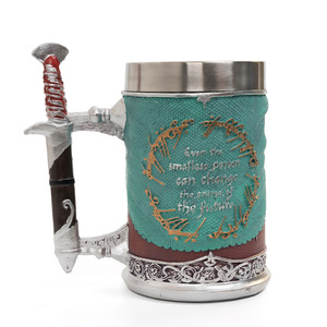 Chope à bière Le Seigneur des Anneaux, souvenir de la série télévisée et du film américain, en acier inoxydable et résine, gobelet à café - Product Image 5