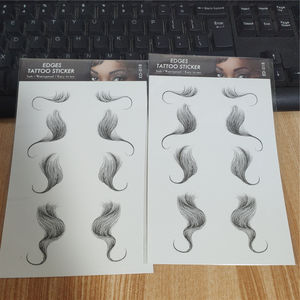 Perruque Accessoires Cheveux Bords Tatouage Autocollant 2022 Naturel Beau Corps Art Cheveux Nue Naby Cosmétique Tatouage Temporaire Bébé Noir - Product Image 2