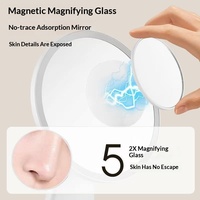 New Cross-Border Desk Lamp Makeup Mirror Magnifying Lens Rechargeable Battery Dimmable Vanity Mirror for Desktop Dressing Table