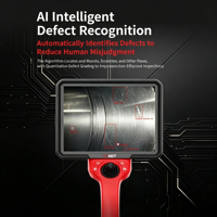 Endoscopio Industrial con Detección de Defectos por IA 360 °   Sonda Articulada de 6 mm con Pantalla de 8'' y Luz LED Impermeable IP67 para Inspección NDT