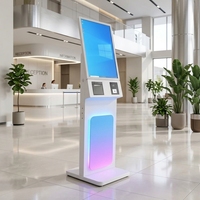 Kiosques WUXIN tout-en-un sans ventilateur de 10, 15, 19 et 21 pouces pour centres commerciaux, écran tactile IP65, kiosque à café robotisé, kiosque mural avec système de paiement