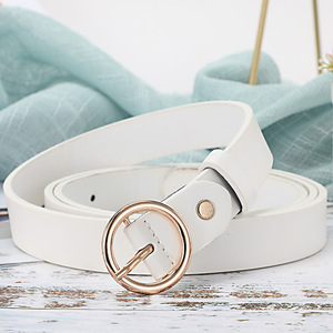 Cintura da Donna in Pelle PU con Doppia Fibbia ad Anello, Cintura alla Moda per Jeans e Abiti, Uso Quotidiano Casual - Product Image 2