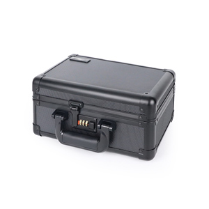 Custom Silver Black Travel Storage <b>Tool</b> <b>Box</b> Brief Case Aluminum Flight Hardware Case With <b>Lock</b> - Product Image 2