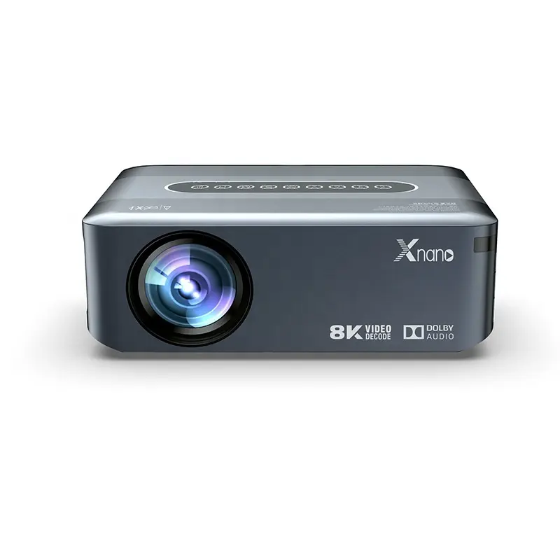 Xnano X1 proyektor Video Led nirkabel, proyektor Video pintar Led Android luar ruangan Full Hd 8K, proyektor nirkabel 300 P 12000 Ansi 1080 Lumens dengan kontrol suara