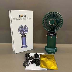 Groothandel Nieuwe USB Handventilator Mini Draagbare Bureau Opvouwbare Kleine Ventilator Hangende Nek Digitale Aromatherapie Elektrische Ventilator - Product Image 5