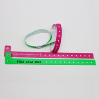 Pulsera RFID de 13.56mhz con Código QR Impresa Personalizada de Un Solo Uso, Pulsera de PVC con NFC para Eventos