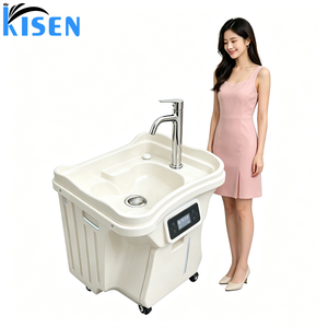 Modern <b>Electric</b> Mobile Automatic <b>Portable</b> salon Basin Washing Hand Station With Hot Water Shampoo Bowl With Wheels and <b>Heater</b> - Product Image 1