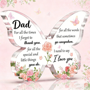 Regalos Personalizados para Papá de Pafu, Forma de Mariposa Acrílica, Regalo para el Día del Padre, del Día de la Madre, Cumpleaños, Aniversario, de Hija o Hijo - Product Image 1