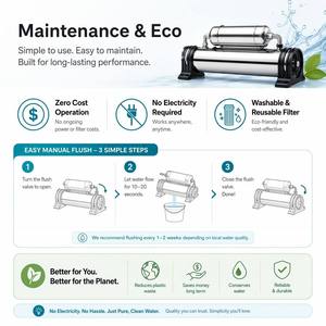 Système d'ultrafiltration mère-en-<span class=keywords><strong>fils</strong></span> en acier inoxydable 1000L/H pour purificateur d'<span class=keywords><strong>eau</strong></span>, idéal pour villas et appartements (<span class=keywords><strong>eau</strong></span> pour toute la maison) - Product Image 4