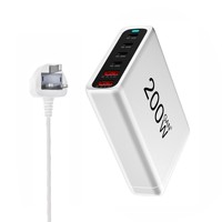 Harga grosir Kit kabel adaptor pengisi daya Usb Multi Plug EU US AU UK 6 in 1 pengisi daya dinding