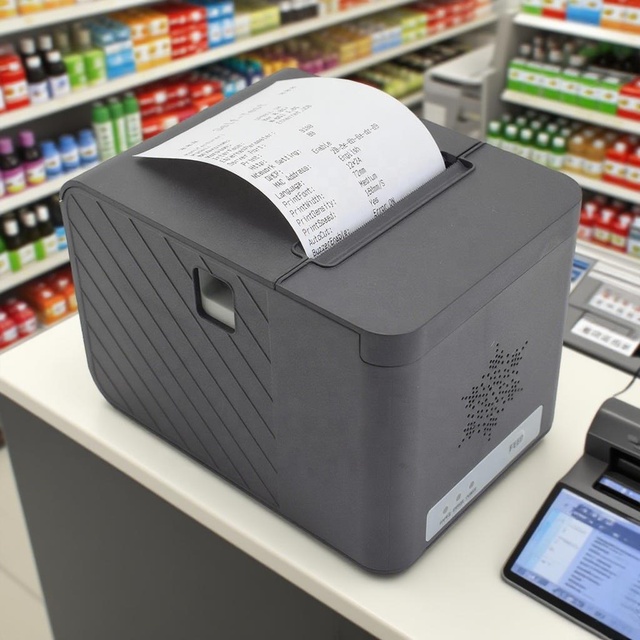 High Speed Auto Cutter 80mm USB LAN Thermal Receipt Printer 250mm/s 203DPI in Stock