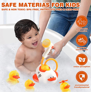 Bain <span class=keywords><strong>de</strong></span> canard électrique pour enfants, ensemble <span class=keywords><strong>de</strong></span> pommeau <span class=keywords><strong>de</strong></span> douche portable pour enfants, jeu d'eau pour salle <span class=keywords><strong>de</strong></span> bain - Product Image 3