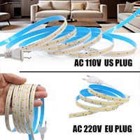 Éclairage décoratif 220V 110V, bande lumineuse LED 240 leds/m avec adhésif, étanche IP44, Luces Led, rouleau de 10m, bande lumineuse LED 2835