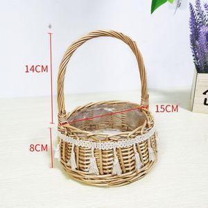 Wholesale Hand-woven Flower <b>Basket</b> Household Goods Fresh Natural Garden Rattan <b>Storage</b> Decoration - Product Image 3