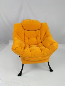 Fabriqué en Chine Qualité supérieure Moderne Grande chaise de paresseux en tissu de coton Chaise longue contemporaine bon marché avec poches latérales - Product Image 6