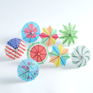 NEWELL personalizzato bevanda carta nazionale bandiere ombrelli bastoni stuzzicadenti con legno stuzzicadenti per festa decorazione Cupcake - Product Image 1