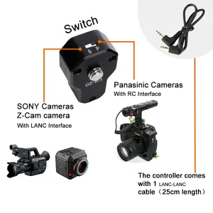 Controle remoto da câmera Lanc, disparador remoto para gravação de vídeo START/STOP. Apto para SONY,Panasonic e Z-cam câmera