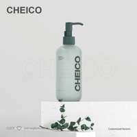 Ensemble d'emballages cosmétiques uniques en plastique, flacon pompe cylindrique pour lotion, shampoing, après-shampoing, sérum pour soins de la peau, impression de logo OEM
