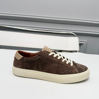 Chaussures de skate décontractées pour hommes, style luxe, artisanat original, en cuir véritable, à lacets, baskets quotidiennes, chaussures plates toutes saisons, artisanat original