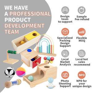 Libro <span class=keywords><strong>Montessori</strong></span> per lo Sviluppo dei Neonati in Bianco e Nero, Libro Interattivo in Legno, Migliori Giocattoli Educativi con Animali per Bambini - Product Image 2