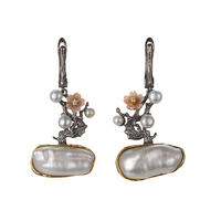 Topaze blanche plaquée or, ensemble de bijoux en argent Sterling 925 avec perles, style dubaï, à la mode, vente en gros,