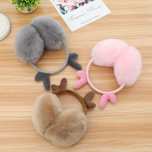De piel de invierno de las mujeres de piel orejeras de Earlap camiseta de peluche orejeras - Product Image 1