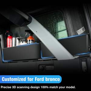 Ford Bronco için LUMA 4x4 2/4-Door 2021-2024 arka kargo yan ABS depolama tepsisi organizatör Off-Road aksesuar gövde kutusu - Product Image 4
