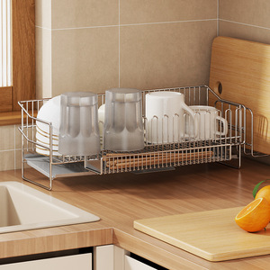 Escurridor de Platos Moderno de Acero Inoxidable, Escurreplatos Vertical, Organizador de Tazas para Encimera de Cocina - Product Image 5