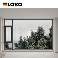 Eloyd OEM ODM 工厂现代立式铝框双层玻璃平开窗，适用于外部家居使用