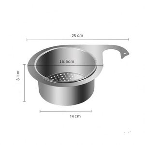 Single-Tier Silver Stainless Steel Rectangle <b>Dish</b> Rack Storage with Hanging Strip and Flexible Design for Kitchen Food Waste - Product Image 3