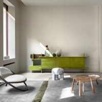 Meuble de salon moderne de luxe léger Shengxuan, console de salle à manger et de chambre à coucher en laiton fait main, armoire haut de gamme durable à panneaux surélevés