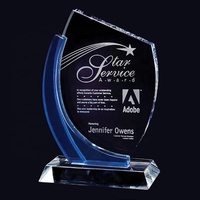 Trophée en cristal gravable, plaque en verre personnalisable par sublimation, K9, nouveau modèle vierge pour championnat sportif de football, vente chaude