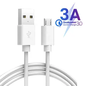 USB Terlindung Cepat Charger Micro Usb Tipe B 1M 1.5M 3M Pengisian Data Kabel 2M untuk Samsung Micro Usb Kabel