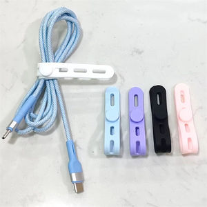 Al por mayor: Organizador de cables de silicona portátil y reutilizable con ajuste de color para el hogar, para cables de datos y sujeción de cuerdas/cables. - Product Image 3