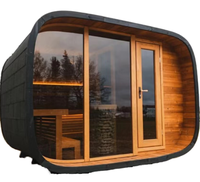 Ruang Sauna Kayu Uap Tradisional Merek SUPANG dengan Panel Kontrol Komputer Elektrik Desain Eropa, Kayu Hemlock Kanada Grosir