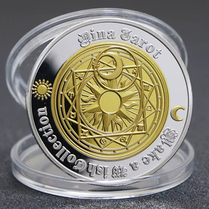 Moneda Personalizada de las Doce Constelaciones del Tarot, Moneda de los Deseos de las Constelaciones, Sol y Luna, Feng Shui, Monedas Chapadas en Oro y Plata de Colección - Product Image 2