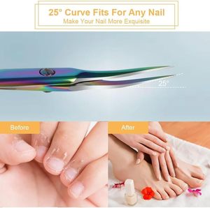 Tijeras de belleza con punta afilada, tijeras de acero inoxidable para cutículas, uñas, manicura, pedicura, cejas, vello de nariz, para mujeres y hombres - Product Image 4