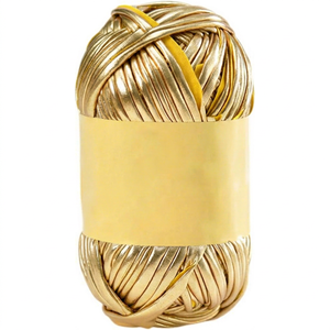 Hilo de Tejer a Mano de Poliéster 100% con Acabado Metálico Brillante para Bolsos y Crochet - Product Image 1