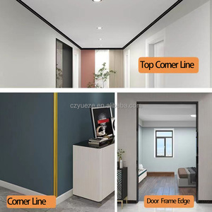 Protectores de borde de esquina flexibles de PVC para bebé, Protector decorativo, tira adhesiva de Metal similar para mesa de pared - Product Image 5