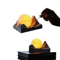 Lampe diffuseur d'arômes créative personnalisée en forme de lune, veilleuse en pierre pour huiles essentielles, parfum d'aromathérapie pour chambre à coucher et table de chevet