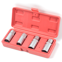 Ensemble de douilles hélicoïdales en acier, extracteur d'écrou de cosse, extracteur d'écrou métrique, outils de douilles, 4 pièces, XC3264